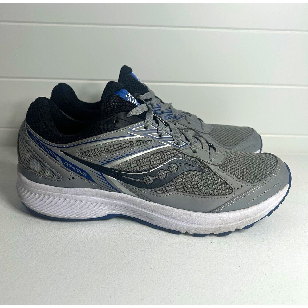 Saucony Men’s Cohesion 14 Running Sneakers Size 9 Gray/Blue Lace-Up S20628-9